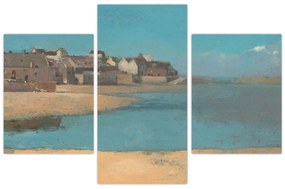 Kép - Odilon Redon, Village by the Sea in Brittany, reprodukciók (90x60 cm)