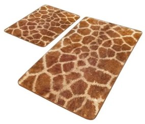 Barna bársony fürdőszobai kilépő szett 2 db-os 60x100 cm – Mila Home