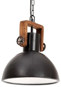 kerek fekete ipari függőlámpa 25 W 30 cm E27