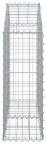 íves horganyzott vas gabion kosár 100x30x80/100 cm