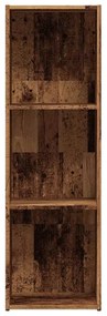 antik fa színű szerelt fa könyvszekrény 36 x 30 x 114 cm