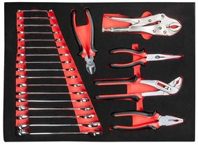 Professzionális műhely kocsi / szekrény szerszámokkal 196db REDATS - 7 fiók Red/Black