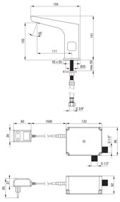 Deante BQH_029V -Érintésmentes mosdócsap szabályozással HIACYNT 230/6V króm