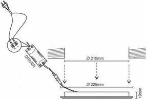 LED Beépíthető lámpa LED/18W/230V 4000K