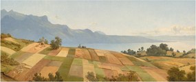 Kép - Alexandre Calame, Swiss Landscape, reprodukciók (120x50 cm)
