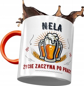 Narancssárga Bögre Neli Feleség Barátnő Ajándék Nyomtatott Fotóval