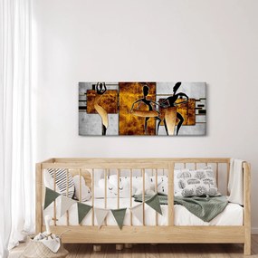 Kép - Az afrikai kultúra motívumai (120x50 cm)
