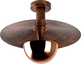 Kurt 13354 réz fém függőlámpa, Ø38 cm