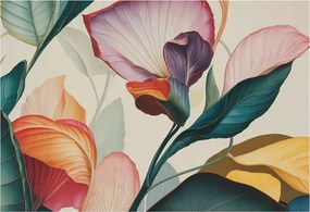 Flizelin tapéta Fali Flizelin Prémium Színes virágok 152x104 Ragasztó