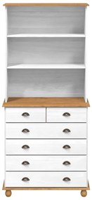 Hutch “ASKIM” Fehér 91x40x199.5 cm Tömör Fenyő, Hutch ASKIM&quot; Fehér 91x30x104 cm Tömör Fenyő, Fiókos Szekrény &quot;ASKIM&quot; Fehér 91x40x95.5 cm Tömör Fenyő&quot;