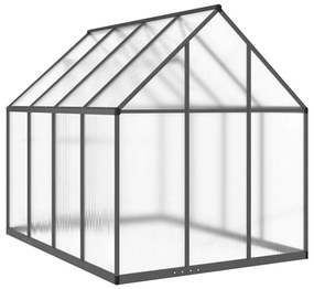 antracitszürke alumínium melegház alapvázzal 224 x 169 x 195 cm