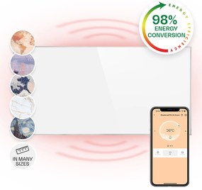 Klarstein Wonderwall 720 Smart, infravörös hősugárzó, 120 x 60 cm, 720 W, heti időzítő, IP24, fehér