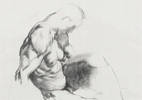 Flizelin tapéta falra Prémium Férfi vázlat 208x146 ragasztó