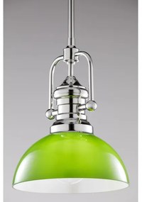 Jupiter 2071 - PLATINO rúdon függő csillár 1xE27/15W/230V zöld/fényes króm