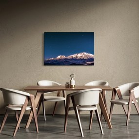 A hegyek és az éjszakai égbolt képe (90x60 cm)