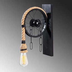 Fali lámpa EREBOS 1xE27/40W/230V fekete/barna