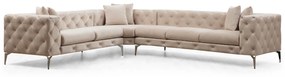 Design sarokkanapé Rococo ecru - jobb