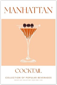 Poszterek 40x60 Ital Manhattan Alkoholos koktél