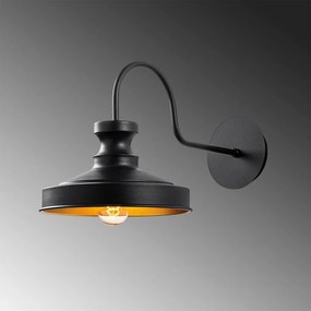 Berceste 182BLACK-A fekete fém falilámpa