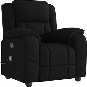 vidaXL fekete szövet dönthető masszázsfotel