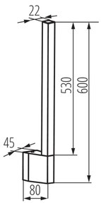 Kanlux 38890 - YALTE LED kültéri fali lámpa 8W 230V 4000K IP54 fekete