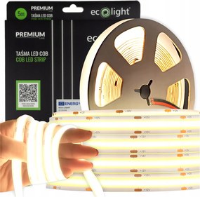 Cob Led szalag 24V 9W/m Egyszínű 3 Színű Tekercs 5m 4000K Ecolight
