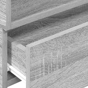 szürke sonoma falra szerelhető éjjeliszekrény 45x26x28,5 cm