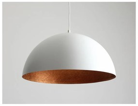 Lord fehér függőlámpa rézszínű részletekkel, ø 50 cm - CustomForm