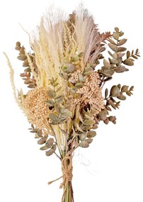 Műnövény csokor pampafűvel, eukaliptusszal és rozmaringgal, 43cm magas