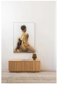 Natúr színű tölgyfa TV-állvány 133x52x45 cm Zuma – WOOOD