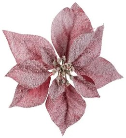 Műmikulásvirág csipesszel, piros, 22 x 8 x 22 cm
