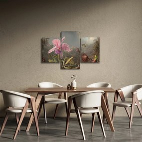 Kép - Martin Johnson Heade, Cattleya Orchid and Three Hummingbirds, reprodukciók (90x60 cm)