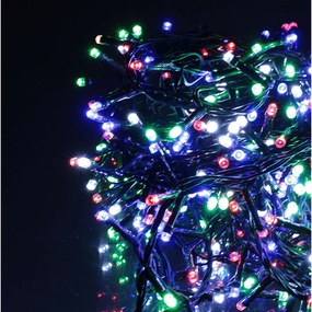 9,9 m-es 768 LED-es sűrű BOA fényfüzér, hálózati adapteres, színes RGB,időzíthető 6/18 órás, 8 féle fényjátékkal, IP44