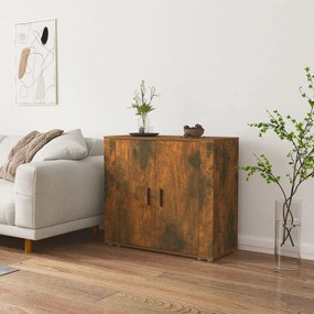 füstös tölgy színű szerelt fa tálalószekrény 80x33x70 cm