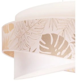 Duolla - Csillár zsinóron BROOKLYN 1xE27/40W/230V átm. 50 cm fehér/réz