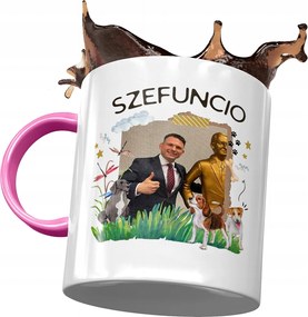 Rózsaszín Bögre Sławomir Mentzen XD Ajándék Nyomtatott Fotóval