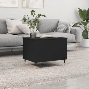 Fekete szerelt fa dohányzóasztal 60x44,5x45 cm