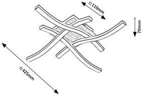 Rabalux 2281 - HEIMDALL LED mennyezeti lámpa 4xLED/20W/230V