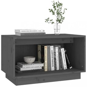 szürke tömör fenyőfa TV-szekrény 60x35x35 cm