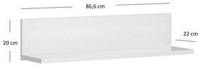 Polc 90 cm Ethan (fehér). 1052910