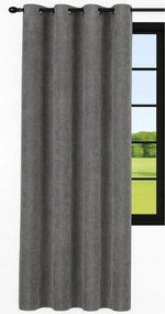 Velúr Függöny Kész 140x250 átvezető grafitszürke béka mintás