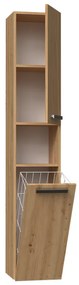Shannan Nel III fürdőszoba szekrény, 31x174x30 cm, tölgy
