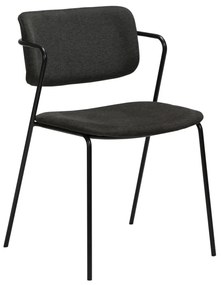 Zed design szék, fekete, fekete fém láb