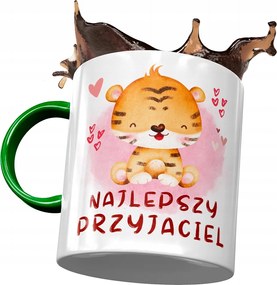 Zöld Tigris Bögre Édes Ajándék Nyomtatott Fotóval