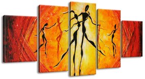 Gario Kézzel festett kép Gyönyöru tánc - 5 részes Méret: 150 x 70 cm