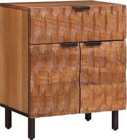 vidaXL Éjjeliszekrény fiókkal Barna 50 x 33 x 60 cm Tömör Mangófát