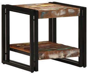 Többszínű Dohányzóasztal 40x50x38 cm Tömör újrahasznosított fa