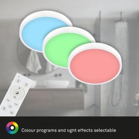 Briloner 3709-016 - LED RGBW Dimmelhető mennyezeti lámpa LED/22W/230V fehér + távirányító