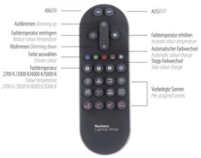 JUST LIGHT. 14110-18-LED RGBW Dimmelhető lámpa MARIO BLACK LED/19,5W/230V + távirányító