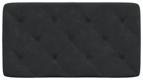 fekete bársony fejtámla párna 90 cm